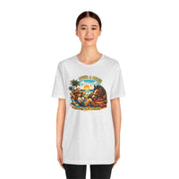 Life's A Beach Western Tee featuring a fun beach design, perfect for cowgirl apparel and humor.