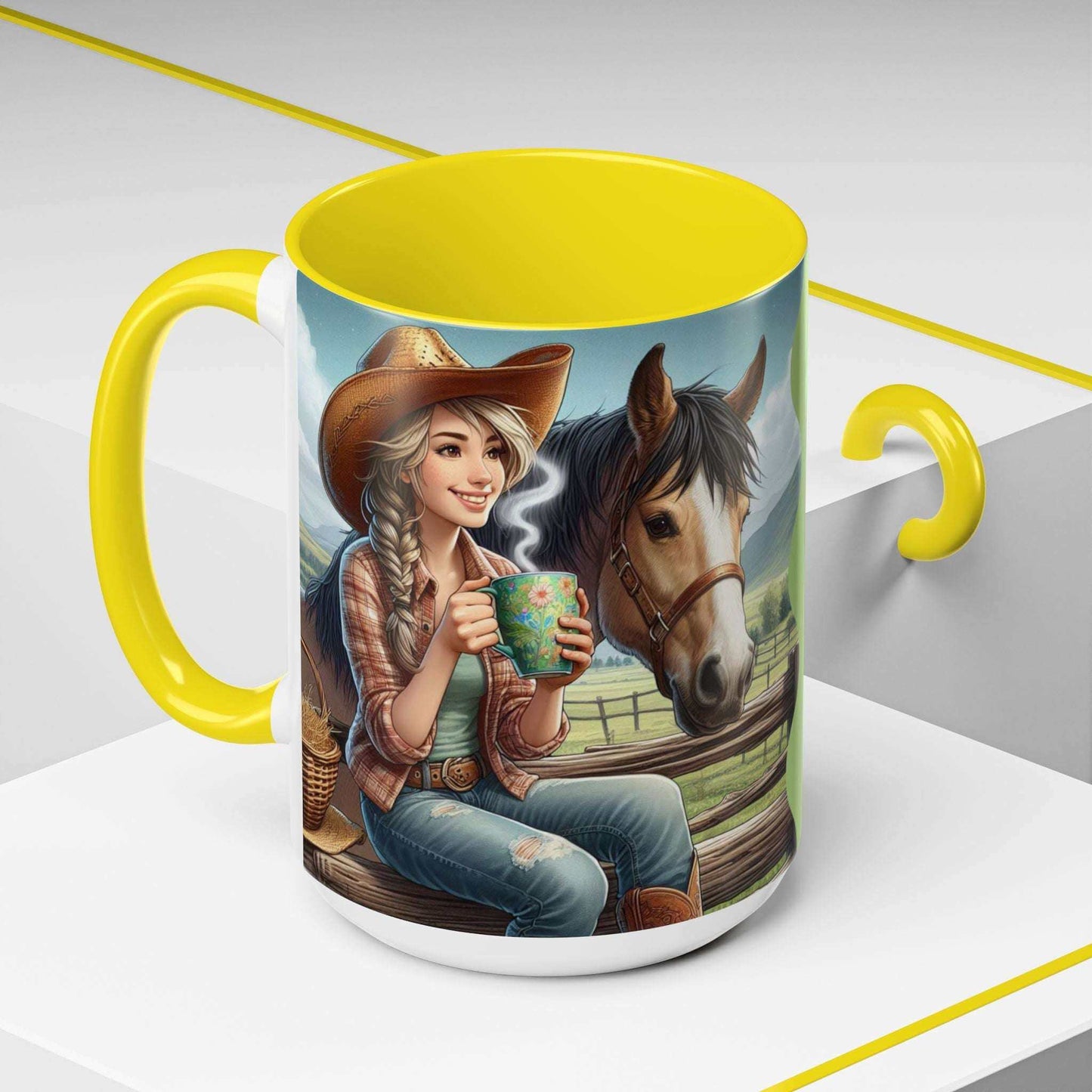 Horse Lover Coffee Mug, Coffee Lover Cup, Cowgirl Gifts
