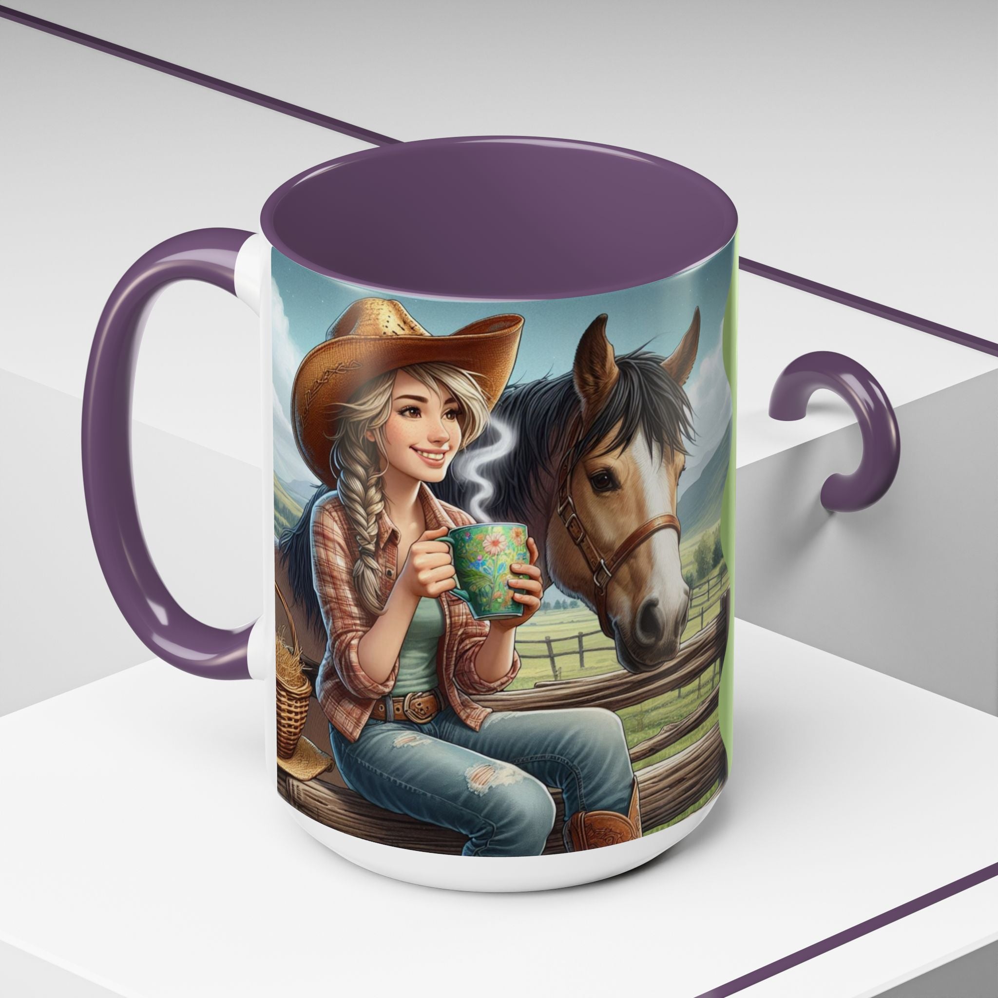 Horse Lover Coffee Mug, Coffee Lover Cup, Cowgirl Gifts