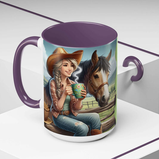 Horse Lover Coffee Mug, Coffee Lover Cup, Cowgirl Gifts