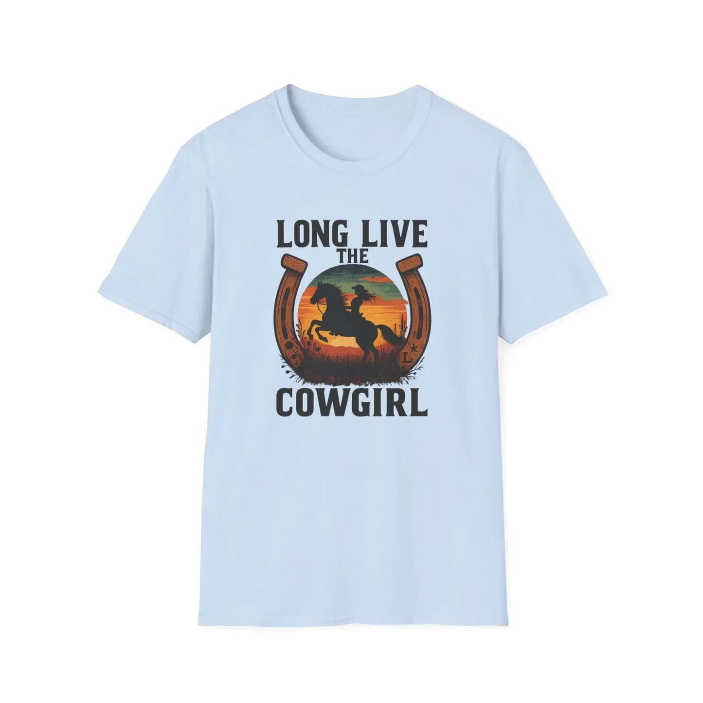Long Live the Cowgirl, Horseshoe Graphic T-Shirt, Cowgirl Apparel - The Best New Thing