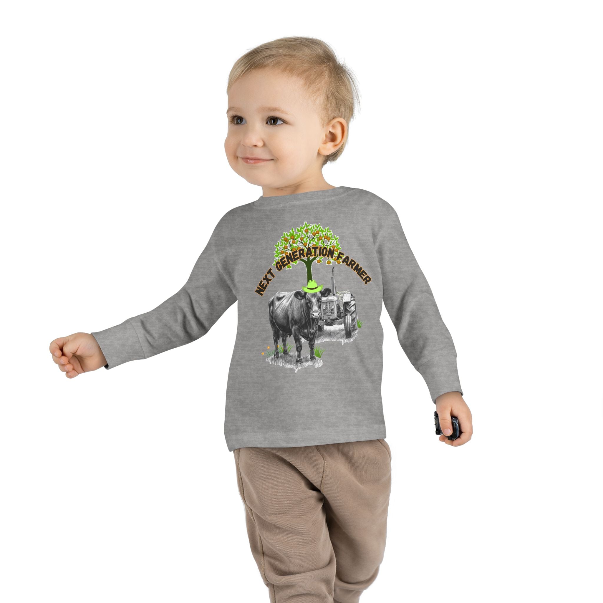 Toddler Long Sleeve Tee - Youth Farm Tee, Toddler Tee Farm Apparel