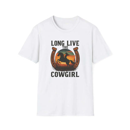 Long Live the Cowgirl, Horseshoe Graphic T-Shirt, Cowgirl Apparel - The Best New Thing