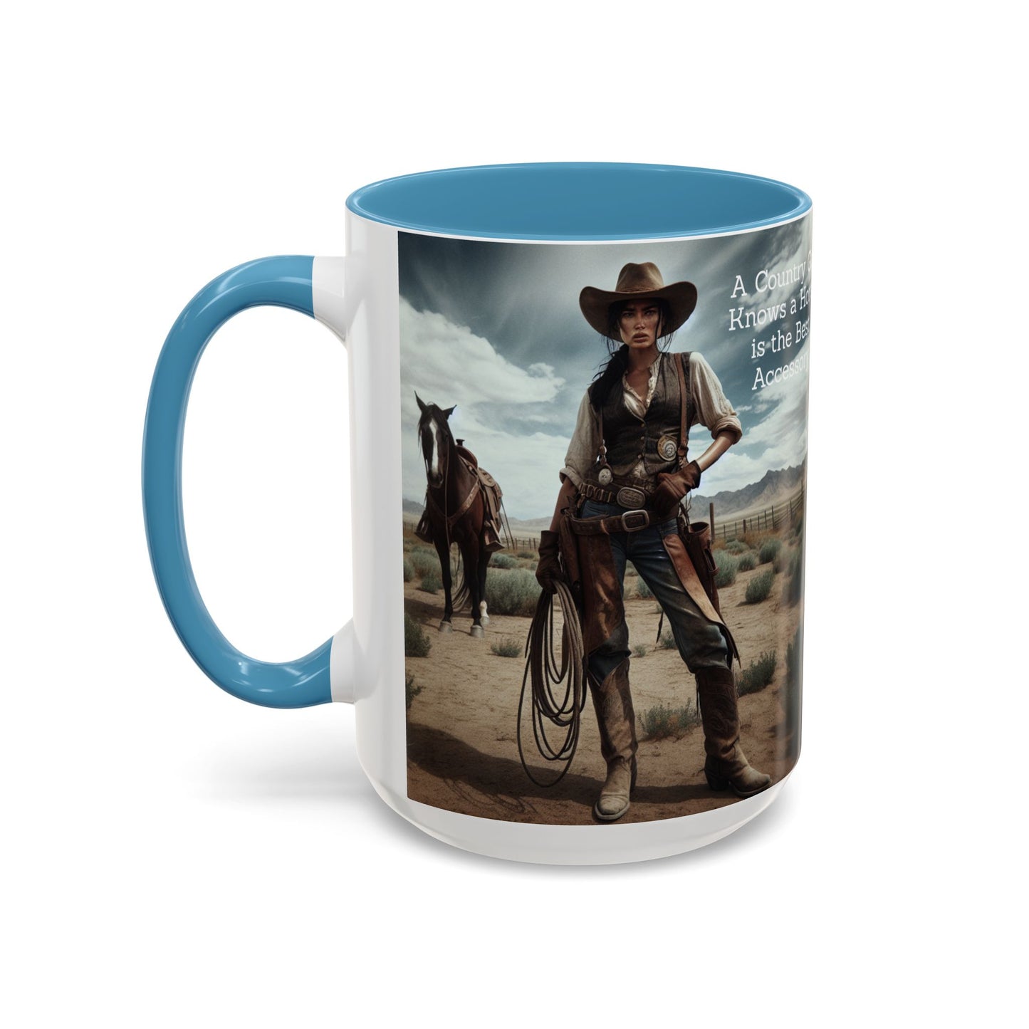 A Country Girl Knows a Horse is the Best Accessory, 15 oz mug - The Best New Thing