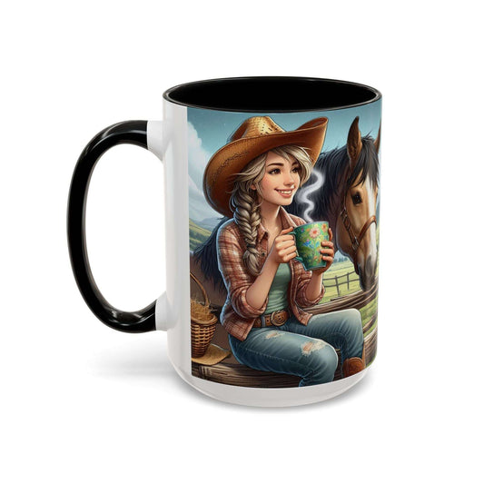 Horse Lover Coffee Mug, Coffee Lover Cup, Cowgirl Gifts