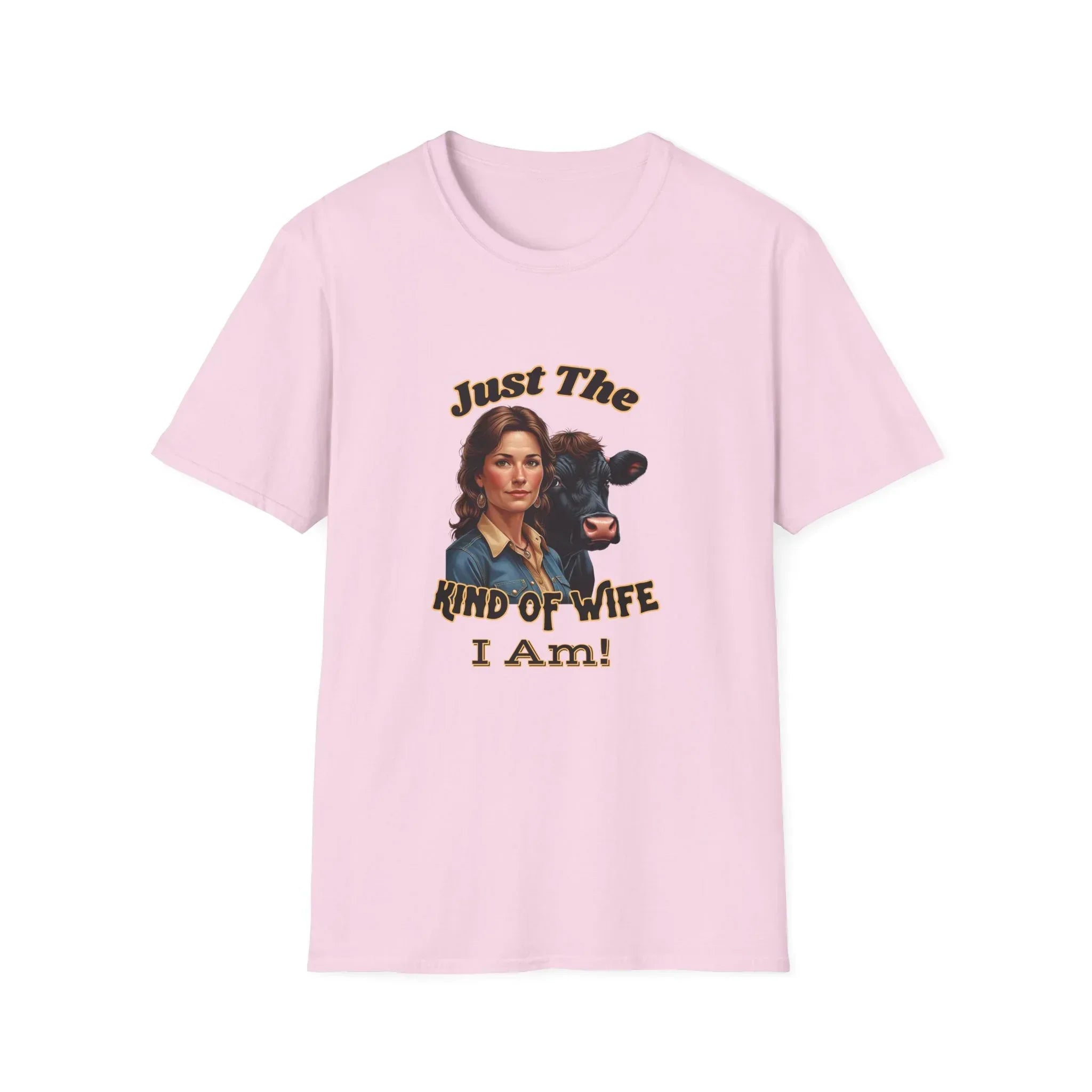 Farmers Wife Apparel, "Just The Kind of Wife I Am, Funny Farm Wife Tee, Pink