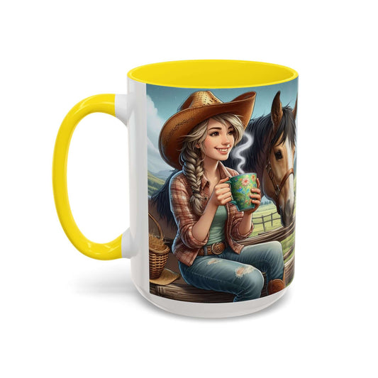 Horse Lover Coffee Mug, Coffee Lover Cup, Cowgirl Gifts