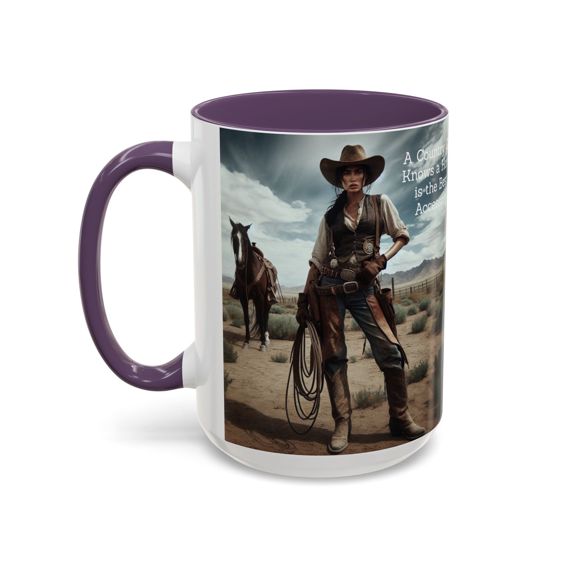 A Country Girl Knows a Horse is the Best Accessory, 15 oz mug - The Best New Thing