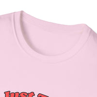 Funny Farm Wife Shirt with a round neck in soft pink fabric, showcasing a humorous design for farmers' wives.