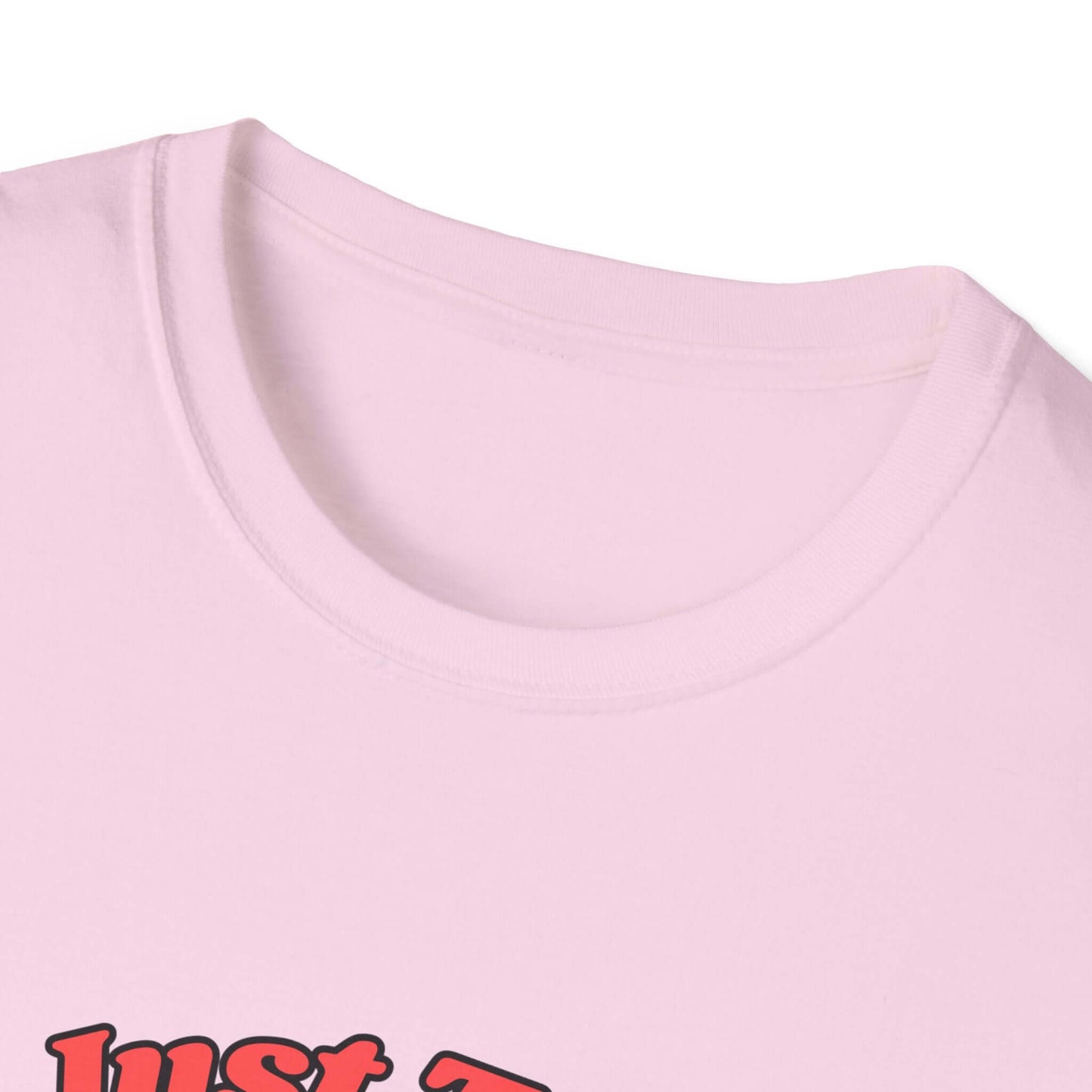 Funny Farm Wife Shirt with a round neck in soft pink fabric, showcasing a humorous design for farmers' wives.