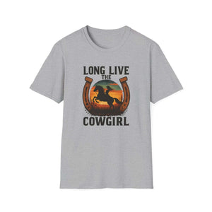 Long Live the Cowgirl, Horseshoe Graphic T-Shirt, Cowgirl Apparel - The Best New Thing