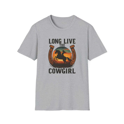 Long Live the Cowgirl, Horseshoe Graphic T-Shirt, Cowgirl Apparel - The Best New Thing