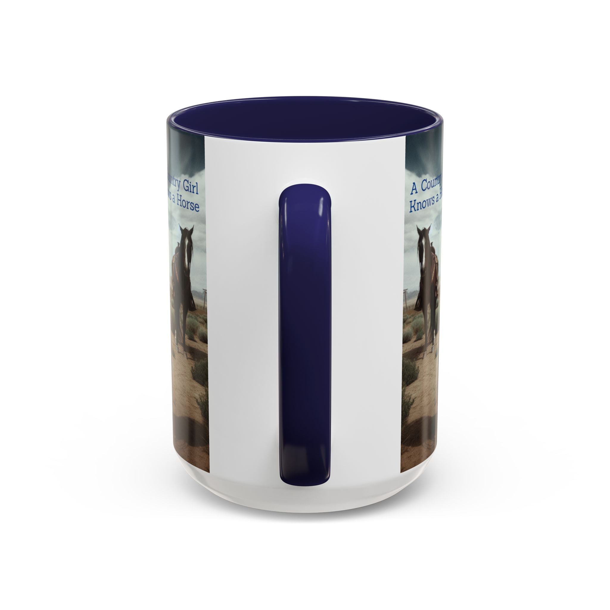 Country Girl Coffee Mug, A Cowgirl Knows a Horse is the Best Accessory, 15oz