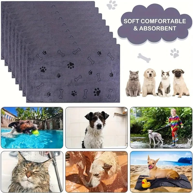 Pet Towel, Super Absorbent Soft Microfiber, Quick-drying Pet Bath and Grooming Towel - The Best New Thing