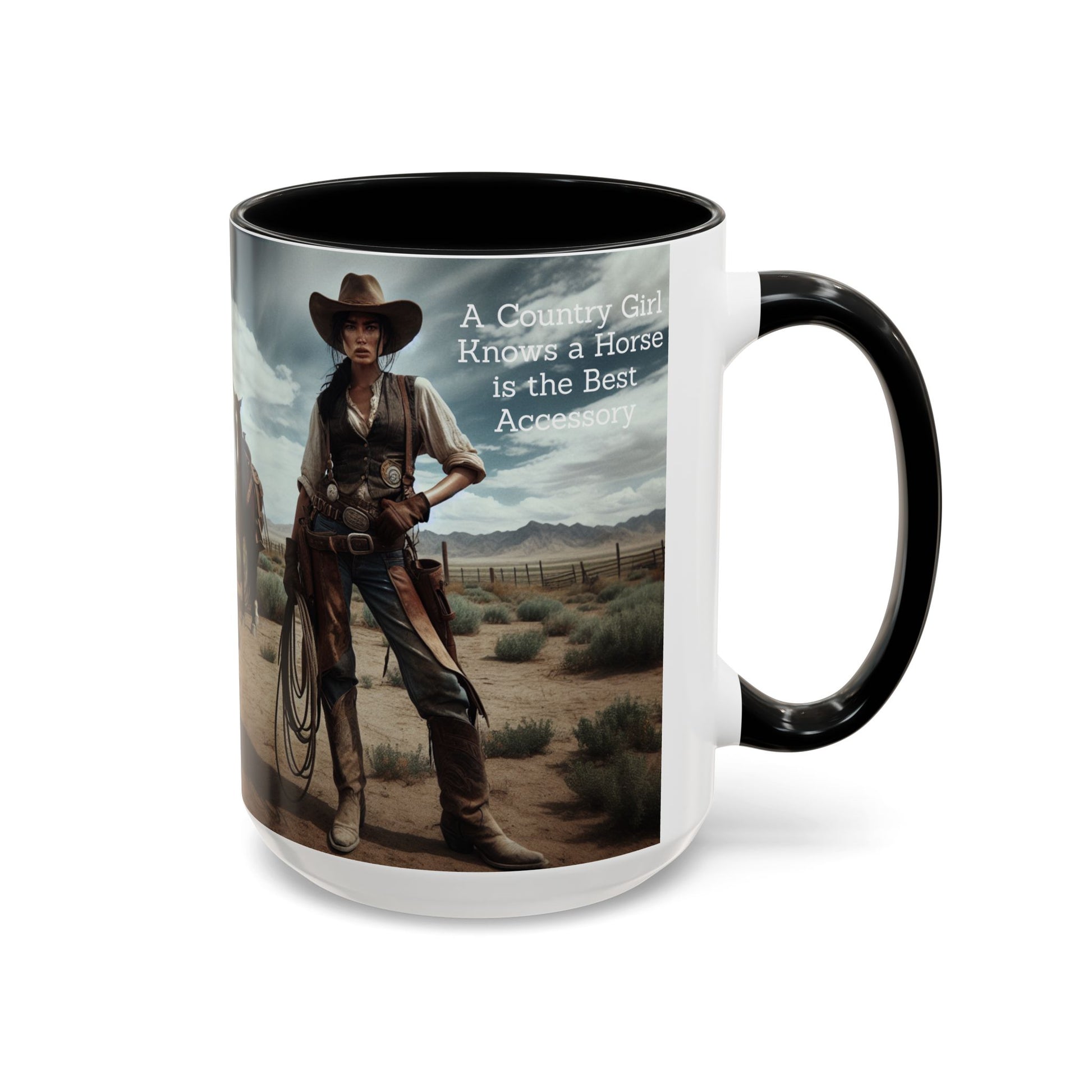 A Country Girl Knows a Horse is the Best Accessory, 15 oz mug - The Best New Thing