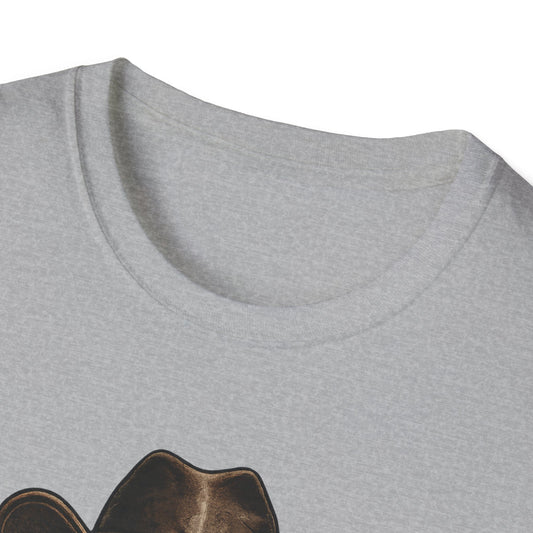 Lucky Farm T-Shirt, Skull Graphic Shirt, Rancher Farm Apparel