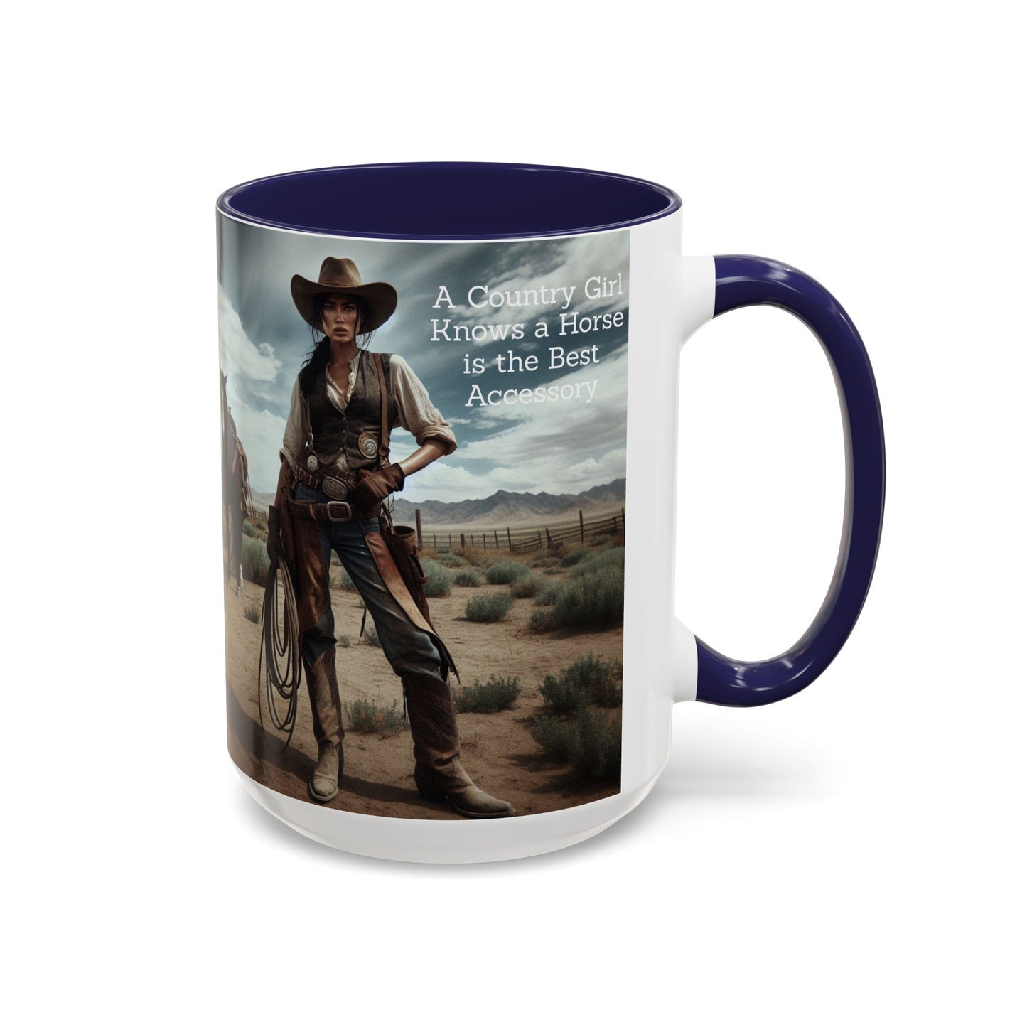 A Country Girl Knows a Horse is the Best Accessory, 15 oz mug - The Best New Thing