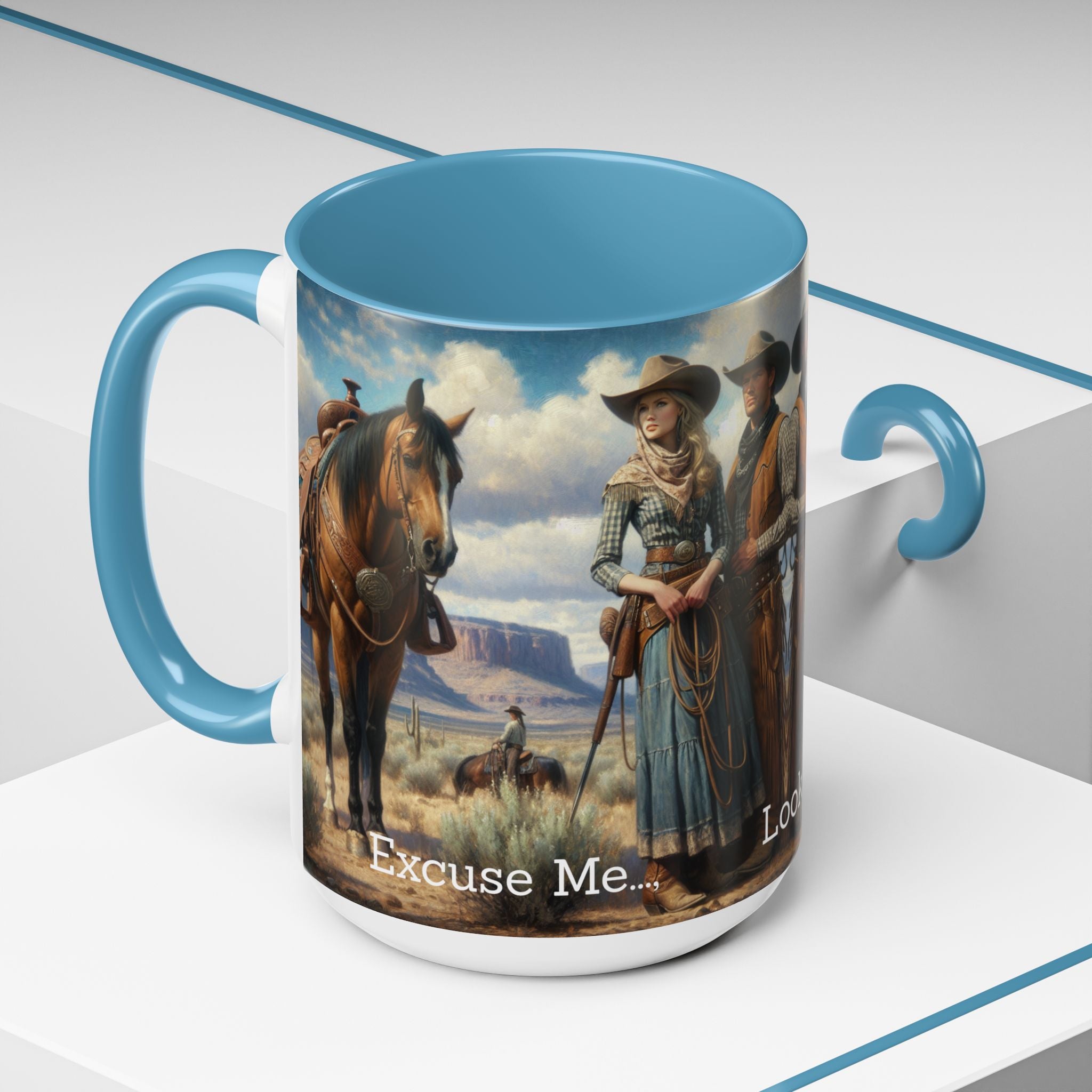 Good Cup of Country Coffee Mug, Looks Like You Love Me Western Coffee Cup, 15oz