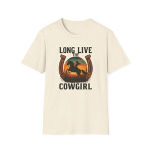 Long Live the Cowgirl, Horseshoe Graphic T-Shirt, Cowgirl Apparel - The Best New Thing