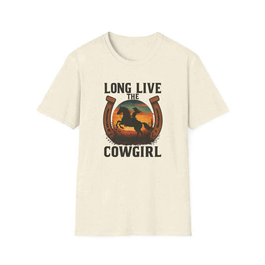 Long Live the Cowgirl, Horseshoe Graphic T-Shirt, Cowgirl Apparel - The Best New Thing