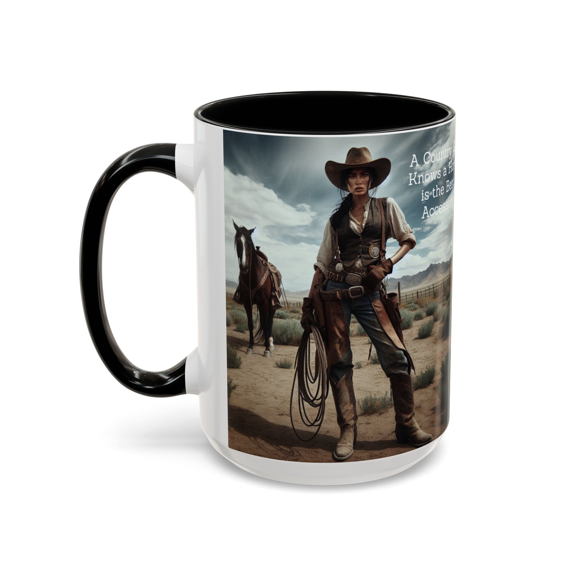 A Country Girl Knows a Horse is the Best Accessory, 15 oz mug - The Best New Thing