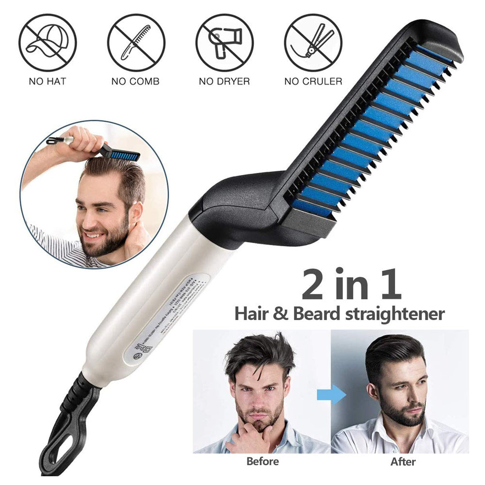 Electric Hair Styler Brush for Men, Beard Straightener - The Best New Thing