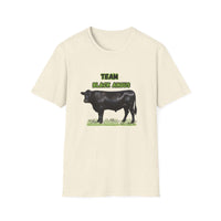 Black Angus Lover T-Shirt featuring a black Angus cattle design, perfect for ranchers and farmers.