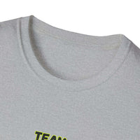 Close-up of the neckline of the Team Dairy T-Shirt, showcasing its soft fabric and vibrant print.