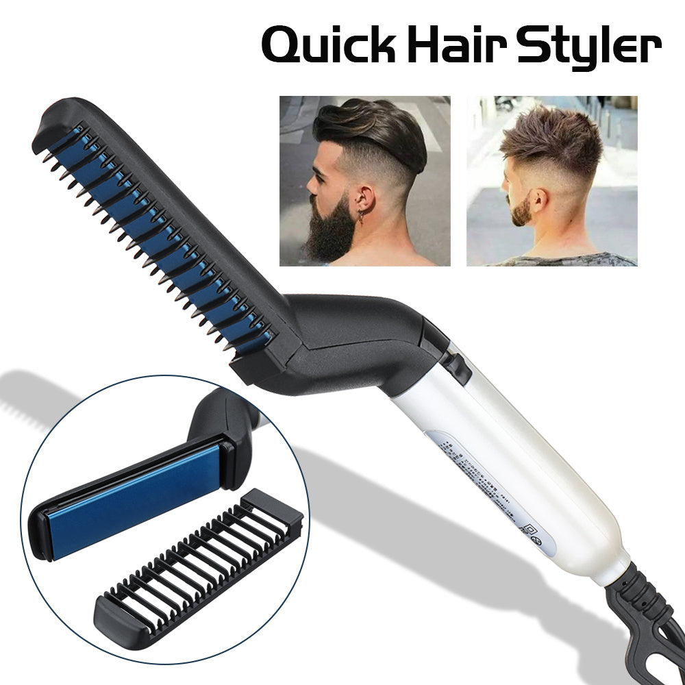 Electric Hair Styler Brush for Men, Beard Straightener - The Best New Thing