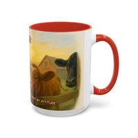 Cow Farm Mug featuring humorous text and rustic design, ideal gift for cow lovers and ranching enthusiasts.