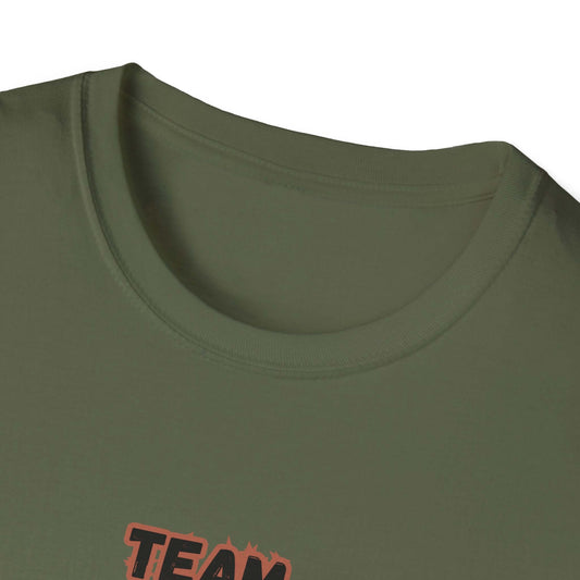 Hereford T-Shirt neckline detail, soft cotton fabric with 'TEAM HEREFORD' lettering displayed.