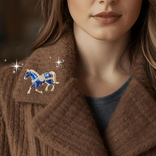 Cowgirl Gift Ideas, Rhinestone Horse Brooches, Jacket Party Accessory - The Best New Thing