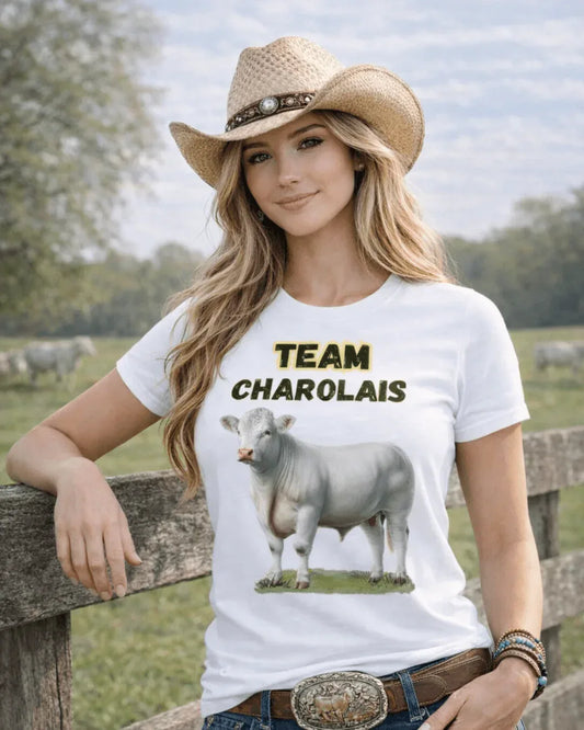 Charolais T-Shirt, Charolais Cattle Farmer Tee, Livestock Apparel - The Best New Thing
