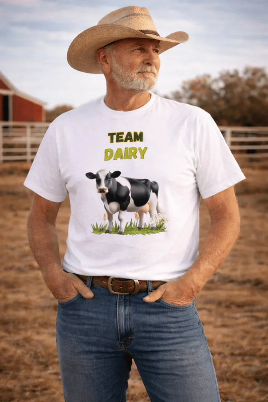 Team Dairy T-Shirt, Dairy Cattle Farmer Livestock Show Tee - The Best New Thing