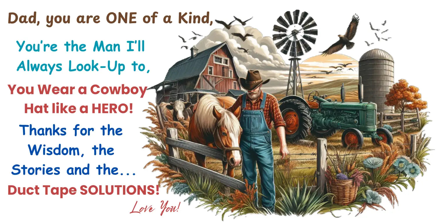Father’s Day farm scene on ceramic coffee mug celebrating farmer dad with country gifts