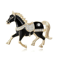 Cowgirl Gift Ideas, Rhinestone Horse Brooches, Jacket Party Accessory - The Best New Thing