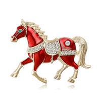 Cowgirl Gift Ideas, Rhinestone Horse Brooches, Jacket Party Accessory - The Best New Thing
