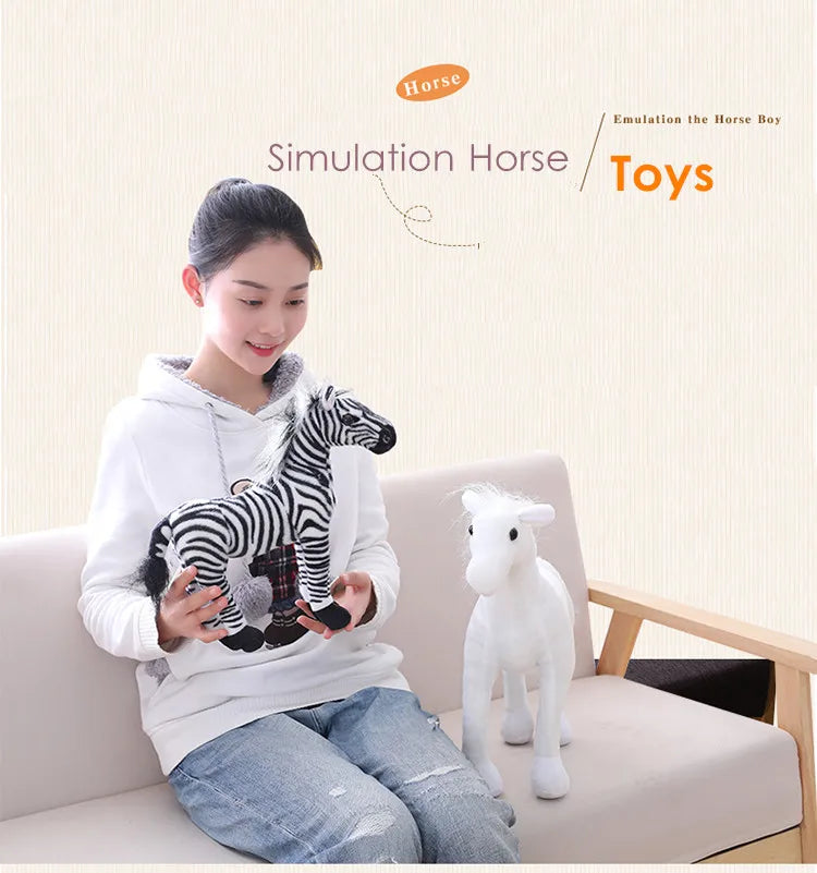 Soft Realistic Plush Stuff Toy Horses for Kids - The Best New Thing