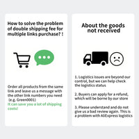 How to solve double shipping fee issue for multiple purchases and information on goods not received.
