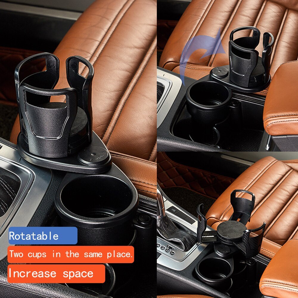 Auto Adjustable Cup Holder, Space Saving, Foldable for Two Drinks - The Best New Thing