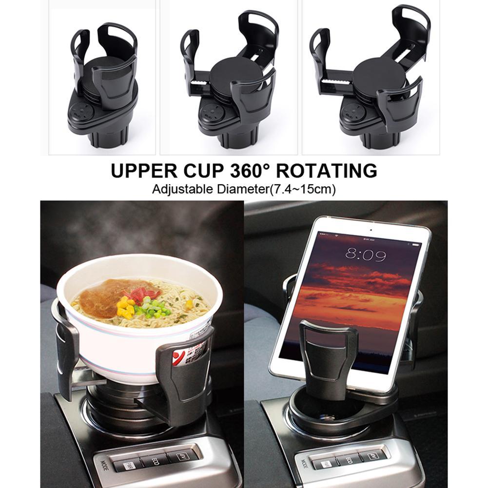 Auto Adjustable Cup Holder, Space Saving, Foldable for Two Drinks - The Best New Thing