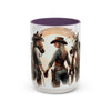 Best Friends Forever Cowgirl Coffee Mug Gift Funny Best BBF Friends Bestie Gift 15oz - 15oz / Purple - Mugs