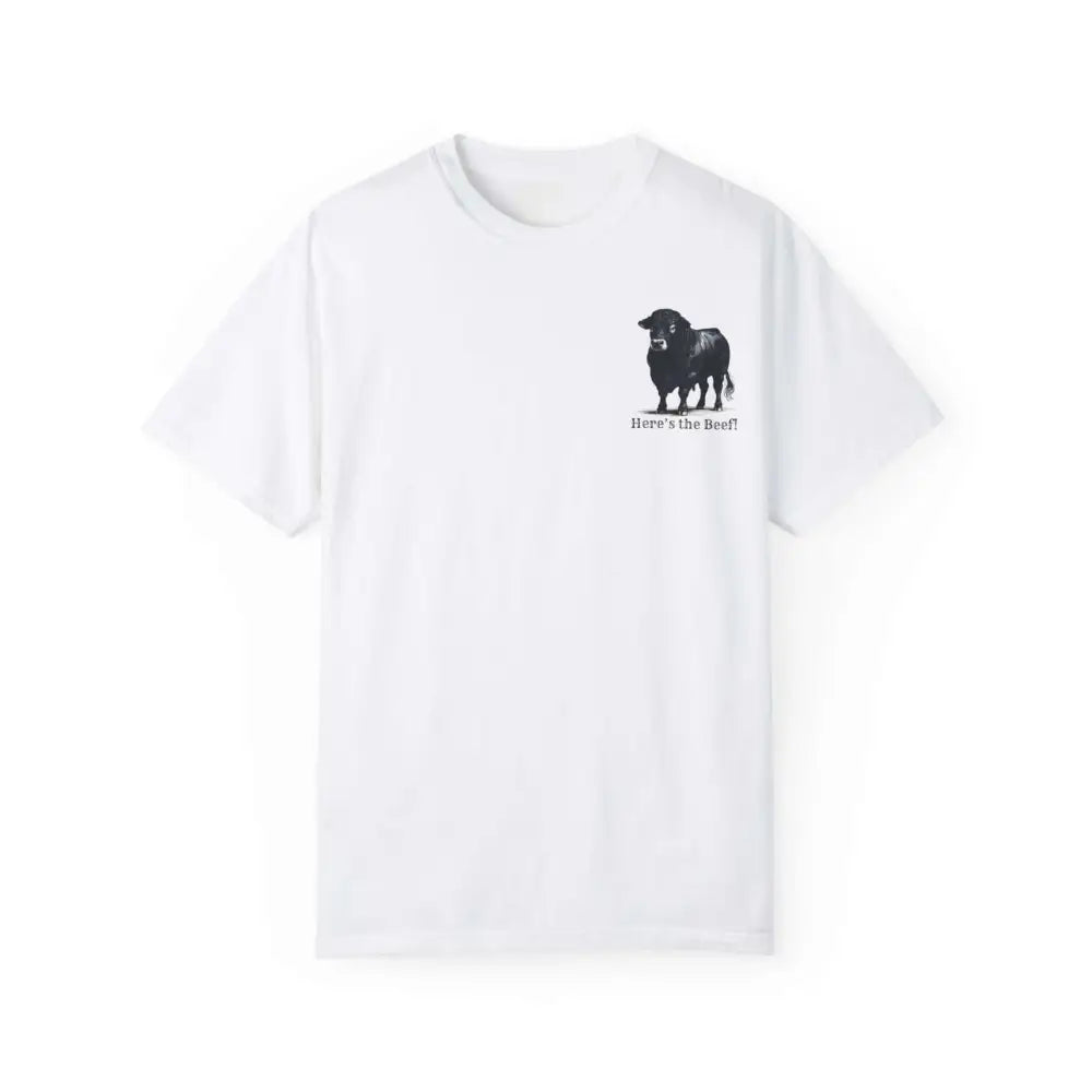 Black Angus Beef Lover Bull T-shirt Gift for Cowboys Farmers and Ranchers Gift for Him - White / S - T-Shirt