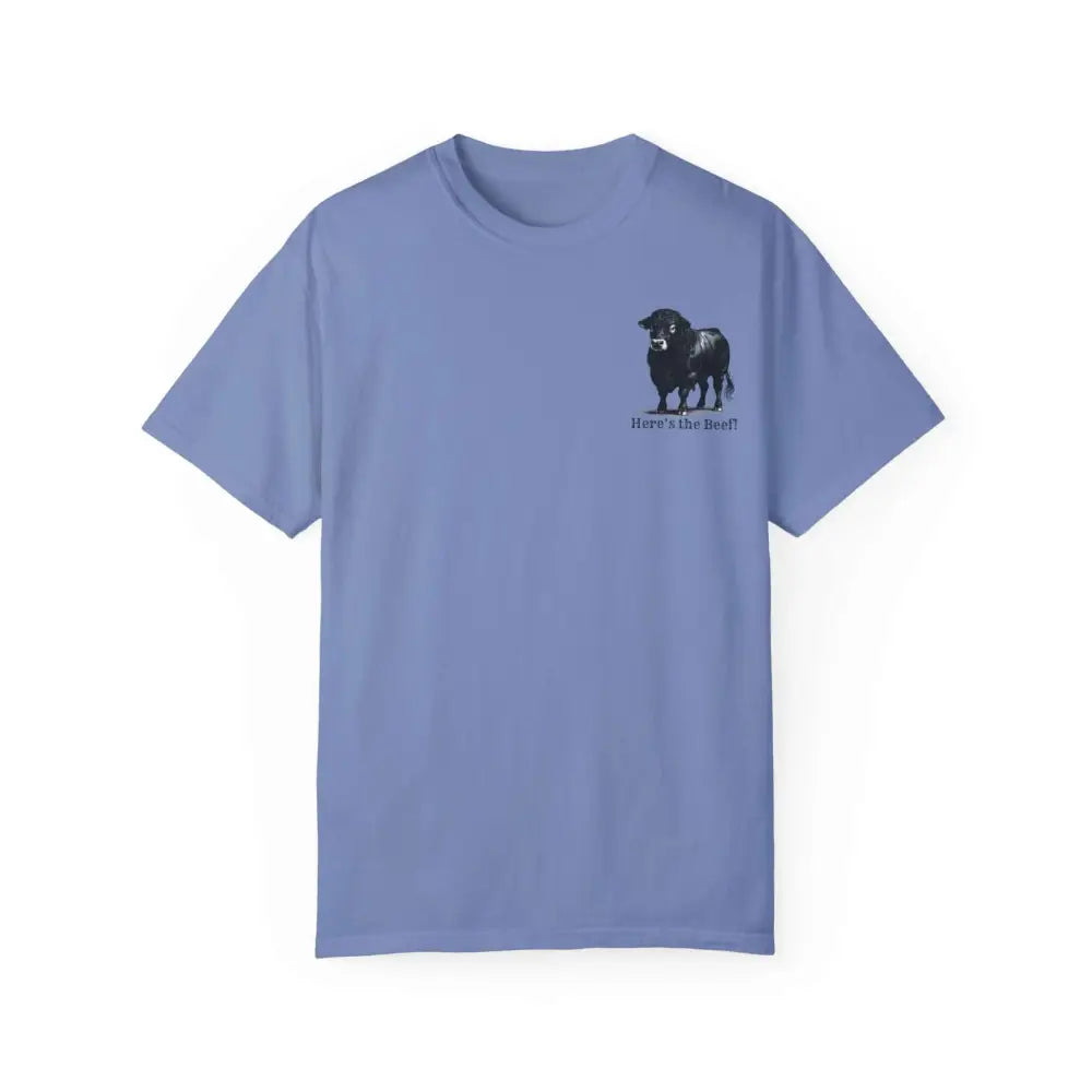 Black Angus Beef Lover Bull T-shirt Gift for Cowboys Farmers and Ranchers Gift for Him - Washed Denim / S - T-Shirt