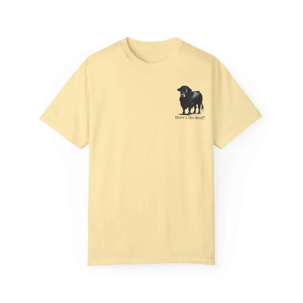 Black Angus Beef Lover Bull T-shirt Gift for Cowboys Farmers and Ranchers Gift for Him - Banana / S - T-Shirt