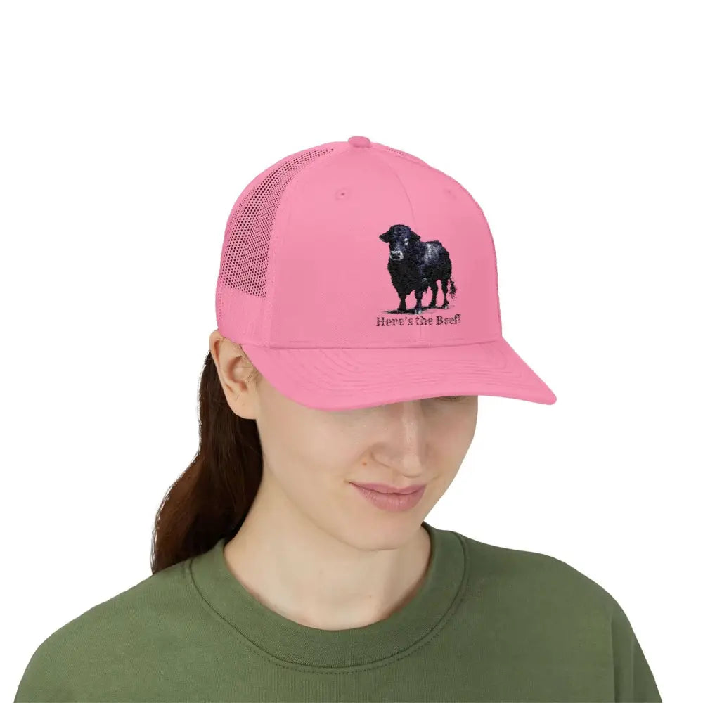 Black Angus Bull Snapback Truckers Hat Farmers and Rancher Cap Hats