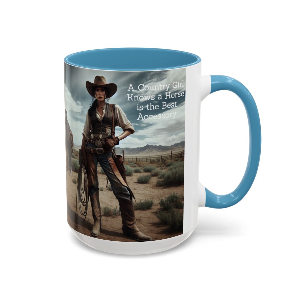 A Country Girl Knows a Horse is the Best Accessory, 15 oz mug - The Best New Thing