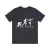 Born to Run Unisex Jersey Short Sleeve Shirt Runner Track Jogging T-Shirt Fitness Shirt - Dark Grey / XS - T-Shirt