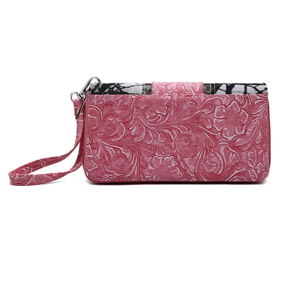 Camouflage Buckle Women Purse with Matching Wallet Set Western Handbags - Bags