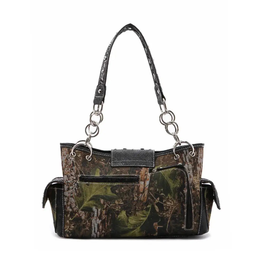 Camouflage Buckle Women Purse with Matching Wallet Set Western Handbags - Bags